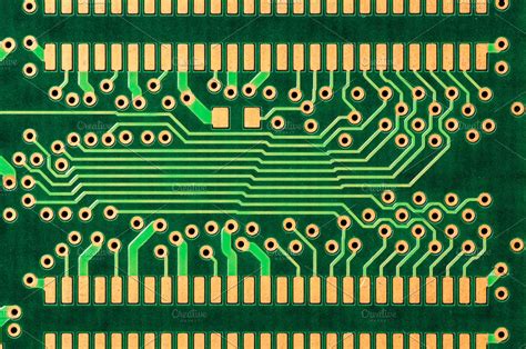 Detail Of A Printed Circuit Board 3 High Quality Technology Stock