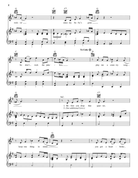 Dont Rock The Jukebox By Alan Jackson Guitar Digital Sheet Music