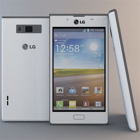 White Lg Optimus L D Max