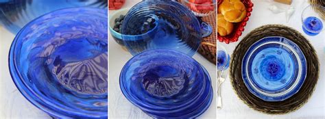 Cobalt Blue Hand Blown Glass Platesset Of 6 Nora Murphy Country House