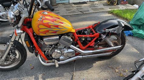 Custom 1995 Honda Magna Vf750c Jardine Exhaust Straight Pipes Rev