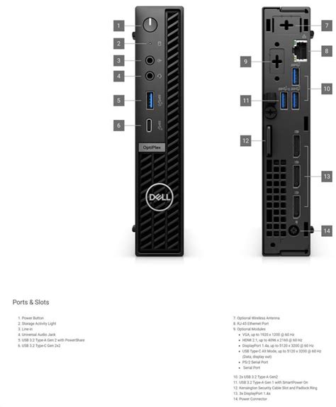 DELL PC OptiPlex Micro Plus 7020 MFF TPM I7 14700 16GB 512GB SSD 180W