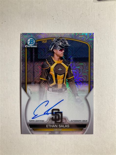 Ethan Salas Bowman Chrome Mega Box Mojo Refractor Bcma Es Auto