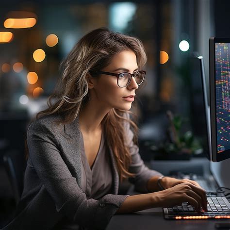 Premium AI Image Empowered Women Working With Computers Inspiring Imagery