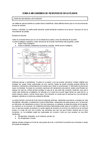 TEMA 6 MECANISMOS DE RESISTENCIA DE LA PLANTA Pdf