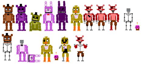 Fnaf 1 8 Bit Sprites By Mouse900 On Deviantart