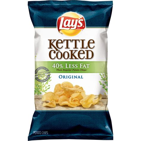 Lay S Kettle Cooked 40 Less Fat Original Potato Chips 8 5 Oz