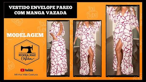 Diy Vestido Envelope Pareo Manga Vazada Passo A Passo Da