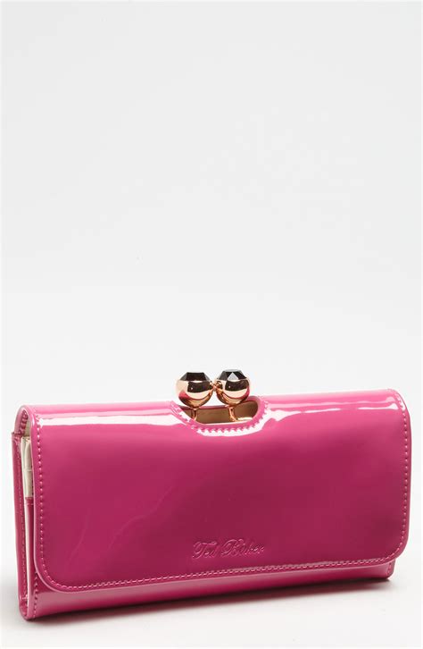 Ted Baker Crystal Bobble Matinee Wallet In Pink Deep Pink Lyst