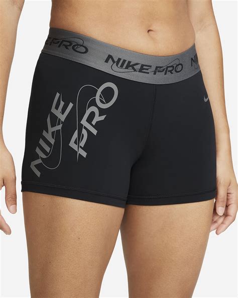 Nike Pro Womens Mid Rise 8cm Approx Graphic Shorts Nike Be