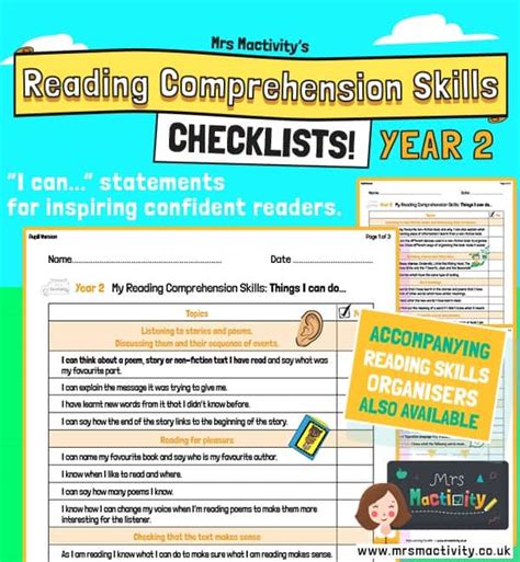 Year 2 Reading Comprehension Skills Assessment Checklist Mrs Mactivity