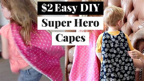 Easy Quick And Cheap Superhero Cape Superhero Cape Tutorial Youtube