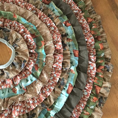 Woodland Animal Christmas Tree Skirt Cabin Christmas Country