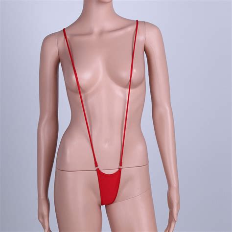 Women Sling Shot Micro Mini Bikini Top Bodysuit Lingerie Underwear G