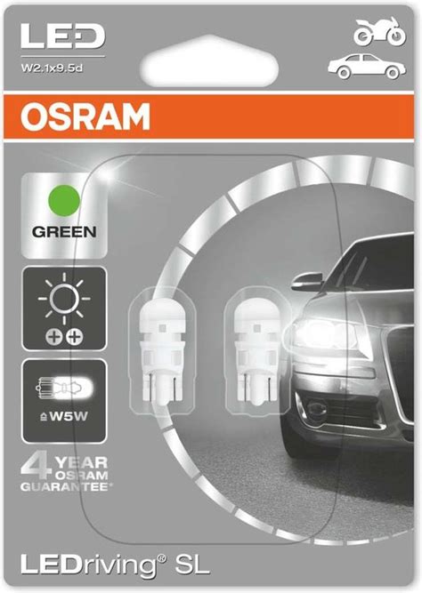 Osram W5W W2.1x9.5d LED Retrofit Groen Set 12 volt | bol