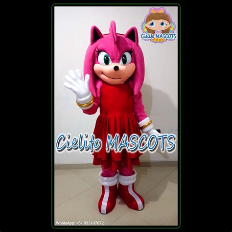 Amy Rose Of Sonic Mascot Costume Cielito Mascots