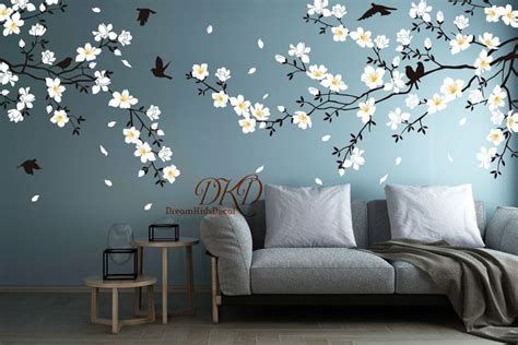 Nursery Wall Decal Cherry Blossom Tree Vinyl Decal Wall Sticker Tree