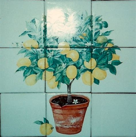 Ceramic Tile Murals Lemon Tree