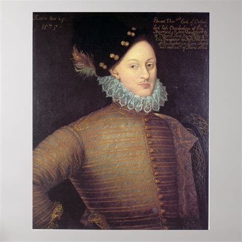 Edward De Vere 17th Earl Of Oxford Poster Zazzle