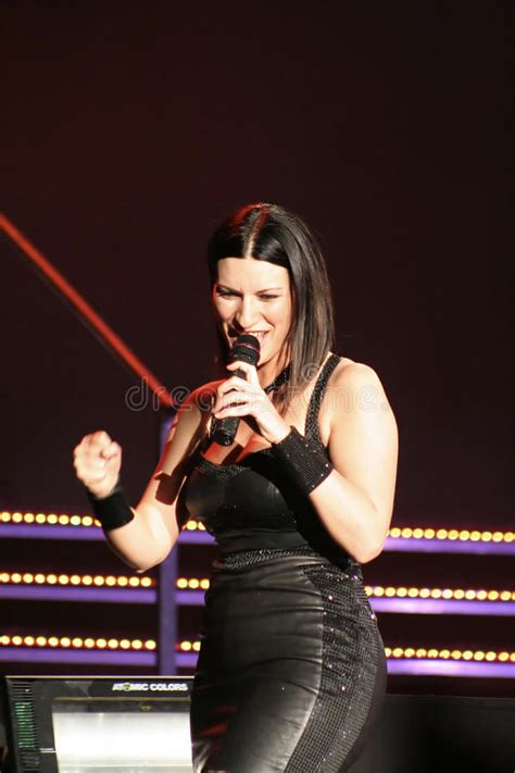 Laura Pausini Singer Laura Pausini During A Concert In Milan Italy