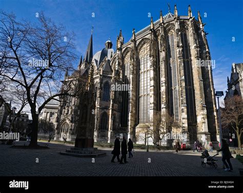 Aachener Dom Aachen Nordrhein Westfalen Deutschland Stockfotografie