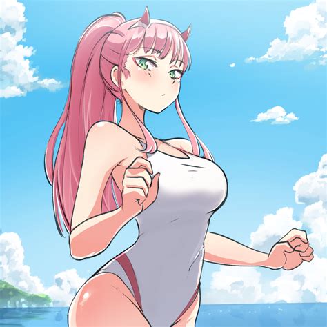 Zero Two In Her One Piece Swimsuit Rdarlinginthefranxx