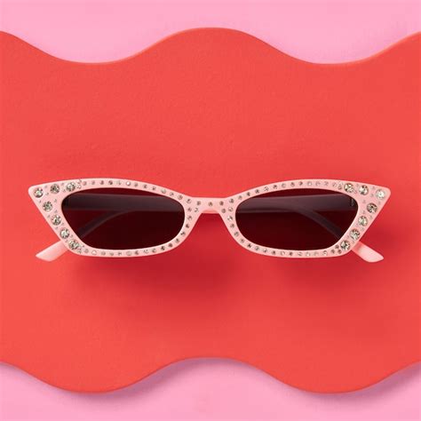 Rhinestones Cat Eye Sunglasses Etsy