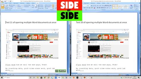 How To Edit Two Documents Side By Side In Word And Compare Word