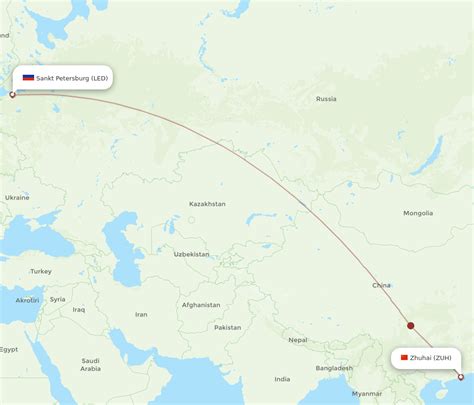 Flights From Saint Petersburg To Zhuhai LED To ZUH Flight Routes