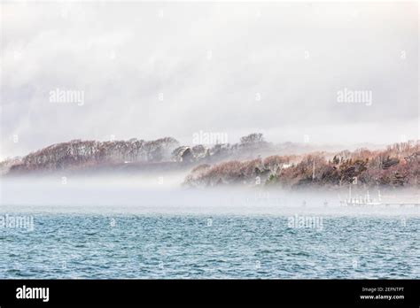 Fog Over North Haven Ny Stock Photo Alamy