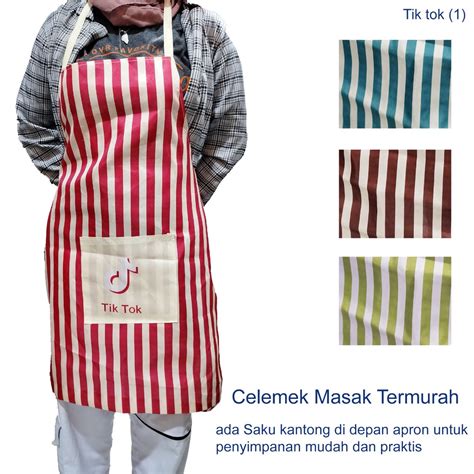 Jual Serbaserbi Pelindung Masak Celemek Apron Bahan Polyester Premium