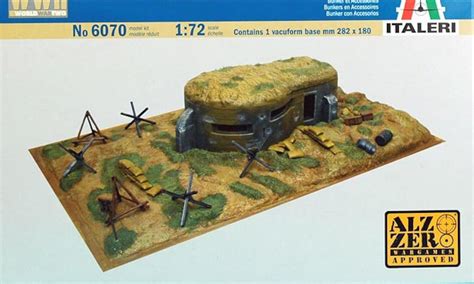 Italeri World War II Bunker And Accessories 1 72 6070 Everest Model