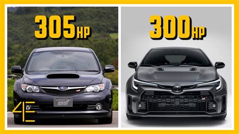 Subaru Impreza Wrx Sti Vs Toyota Gr Corolla Car Spec Comparison