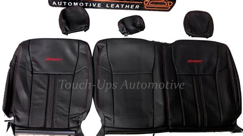 2015 2018 Ford F 150 Xlt Supercrew Crew Cab Leather Seat Covers Black Sport Red Ebay