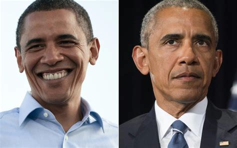 Obama Then And Now How Barack Has Aged During Eight Years In The White