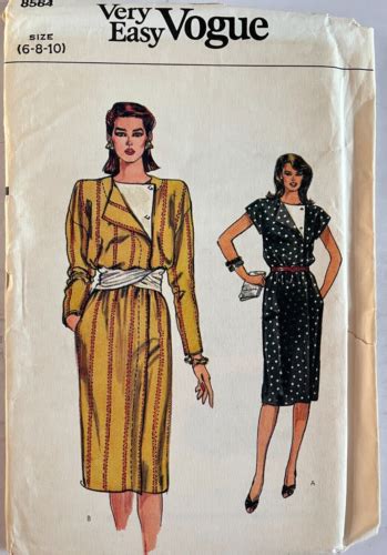 Very Easy Vogue Sewing Pattern Vintage S Dress Bust