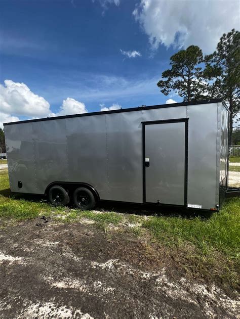 Silver Frost Blackout Cargo Trailer For Sale Collins Custom Cargo