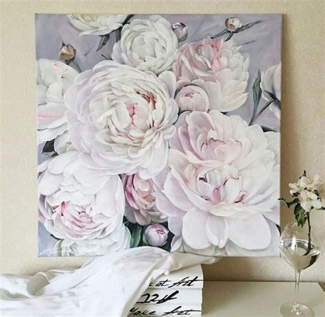 Pin by selina on Искусство | Floral art, Flower art, Large canvas painting