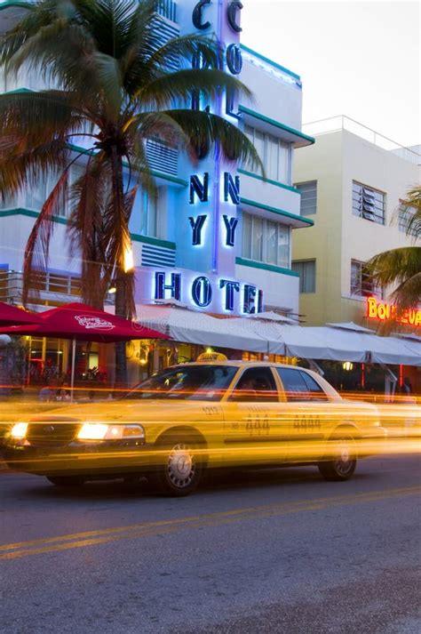 South Beach Miami Art Deco Hotels Editorial Photography - Image of ...