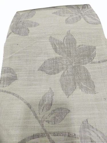 Grey Floral Cotton Jacquard Curtain Fabric For Home Gsm At Rs