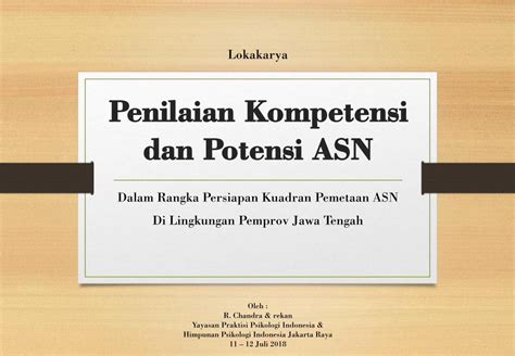 Pdf Penilaian Kompetensi Dan Potensi Asn Bkd Jatengprov Go Idbkd