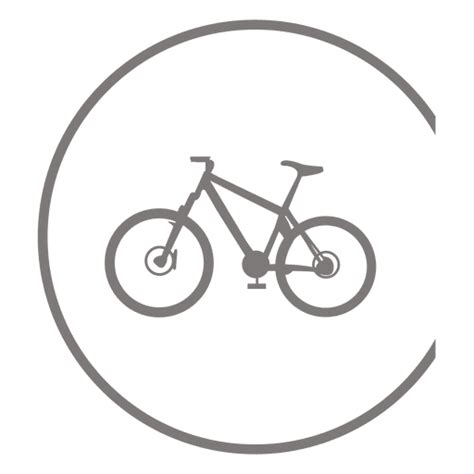 Design Png E Svg De Ícone De Bicicleta Dentro Do Círculo Para Camisetas