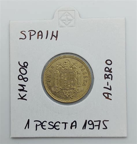 Una Peseta Juan Carlos I Spain Vintage Coins Europe