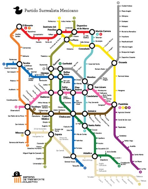 Mapa Del Metro De La Ciudad De México