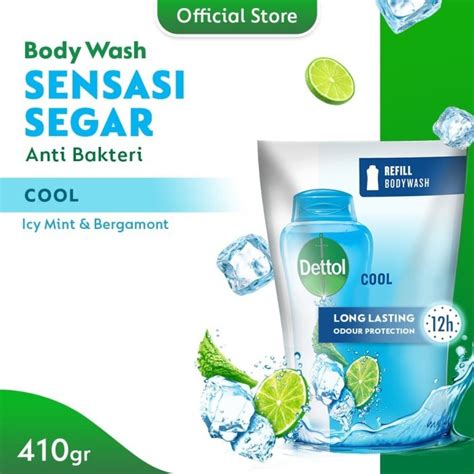 Jual Dettol Body Wash Cool Icy Mint Sabun Mandi Cair Refill 410 Gr