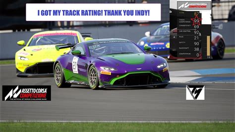 INDIANAPOLIS FINAL TRACK RATING ASTON MARTIN GT4 Assetto Corsa