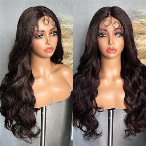 Amazon Soku Long Brown Lace Front Wigs For Women Body Wave Middle