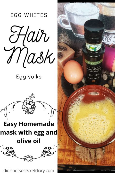 Easy Homemade Hair Mask Egg Olive Oil Homemade Oil Easy Homemade Homemade Hair Mask