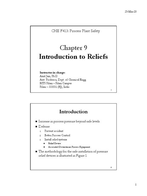 relief systems   depth   pressure relief devices