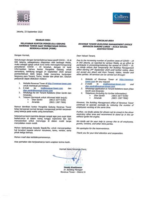 Pelayanan Kantor Pengelola Gedung Saat Psbb Pdf